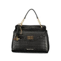 Black Polyurethane Women's Bag with Adjustable Strap