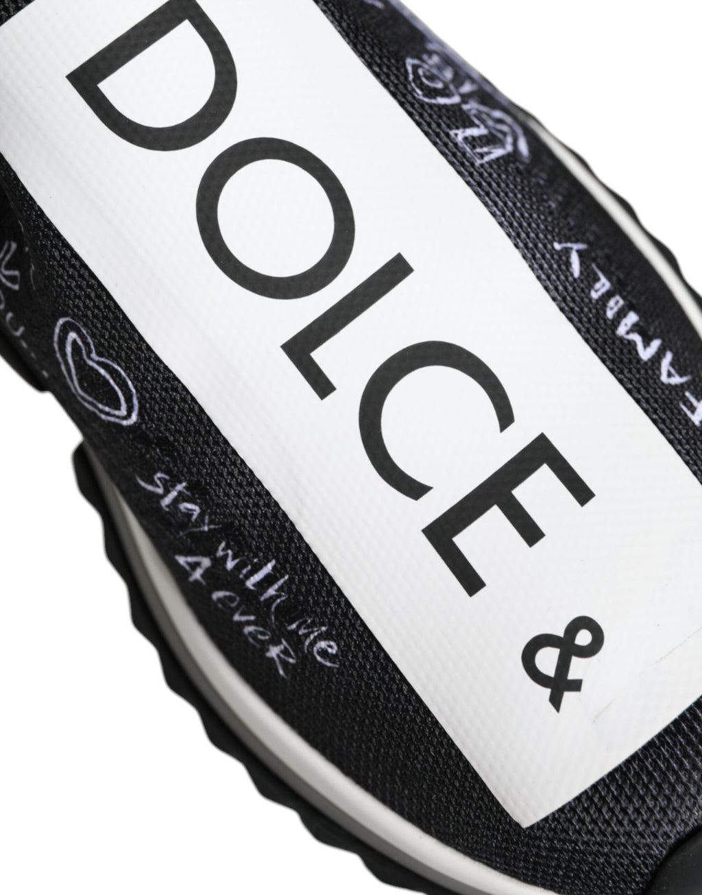 DOLCE & GABBANA Black White Sorrento Low Top Sneakers Shoes