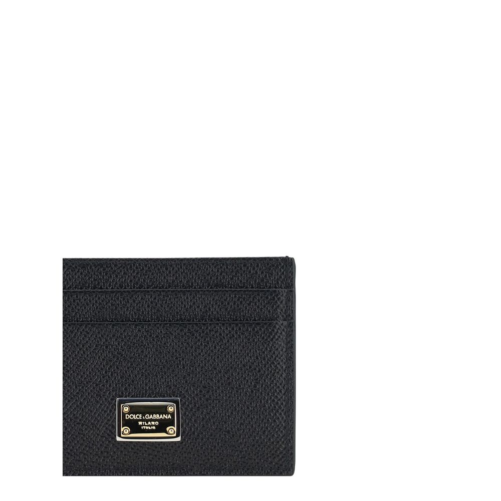 DOLCE & GABBANA Black Calf Leather Bos Taurus Wallet