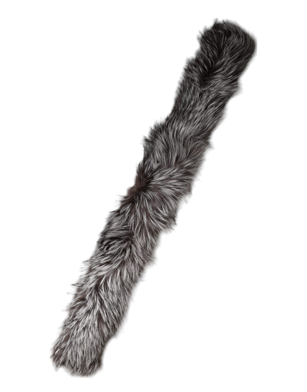 DOLCE & GABBANA Gray Fox Fur Neck Wrap Warmer Winter Scarf
