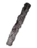 DOLCE & GABBANA Gray Fox Fur Neck Wrap Warmer Winter Scarf