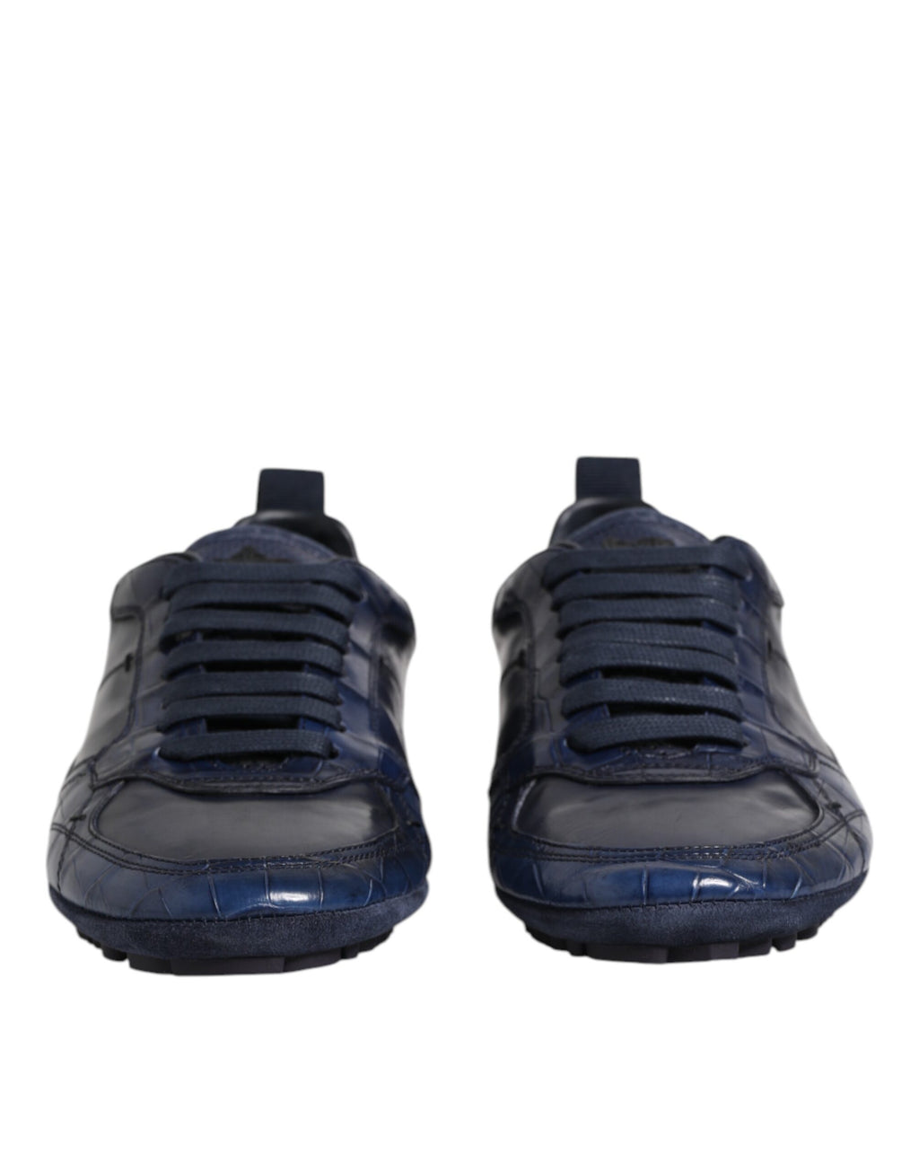 Dark Blue LeatherShoes Low Top Men Sneakers