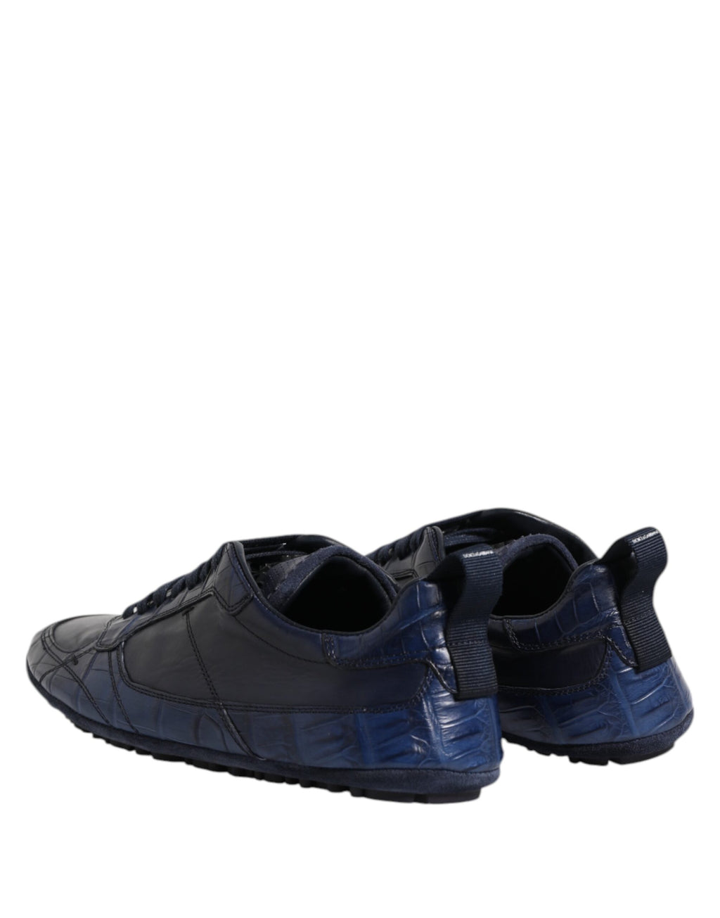 Dark Blue LeatherShoes Low Top Men Sneakers